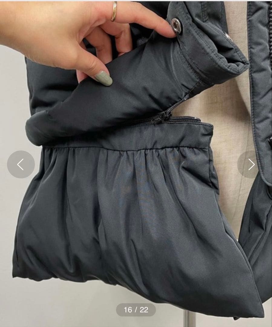 タグ付き Designaera デザインアエラ ダウンベスト ペプラム 2way