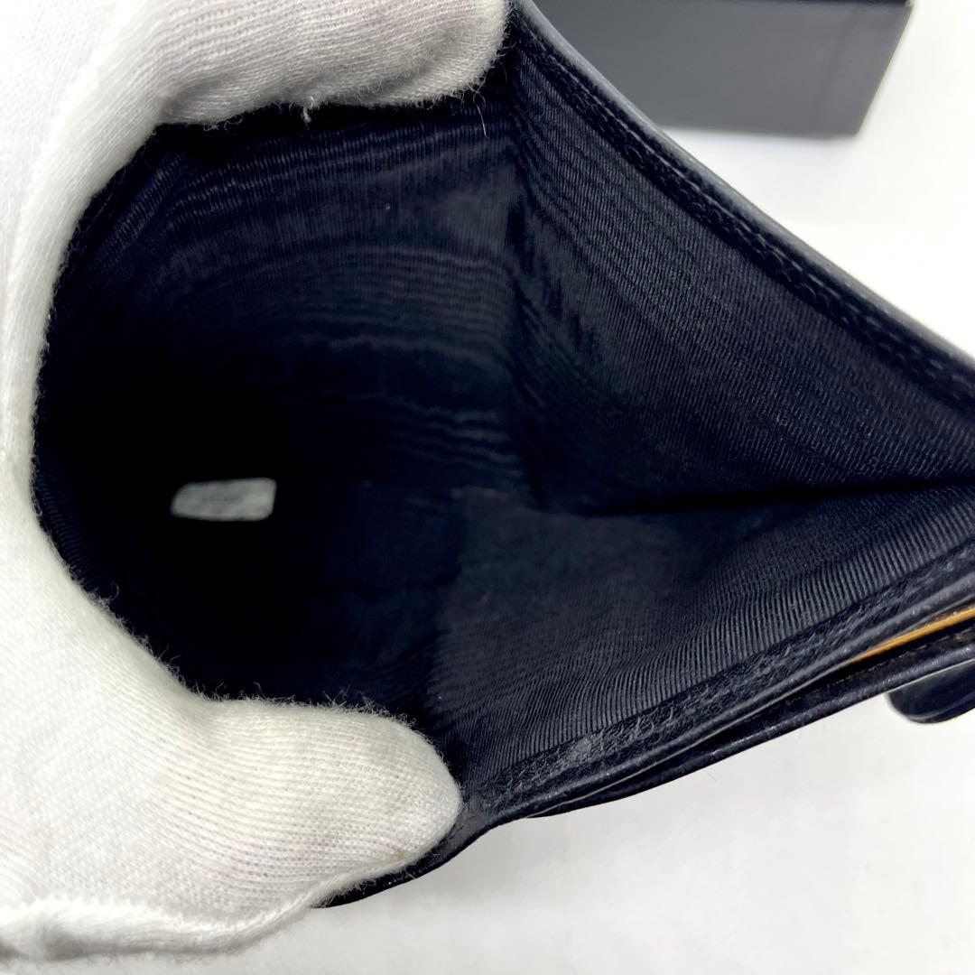 極美品✨シャネル ビコローレ ココマーク Wホック がま口 キャビアスキン