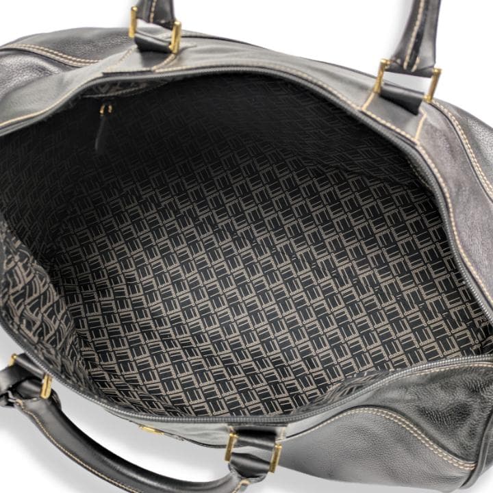 【美品】ダンヒル ボストンバッグ ビンテージ オールレザー 大容量 ブラック