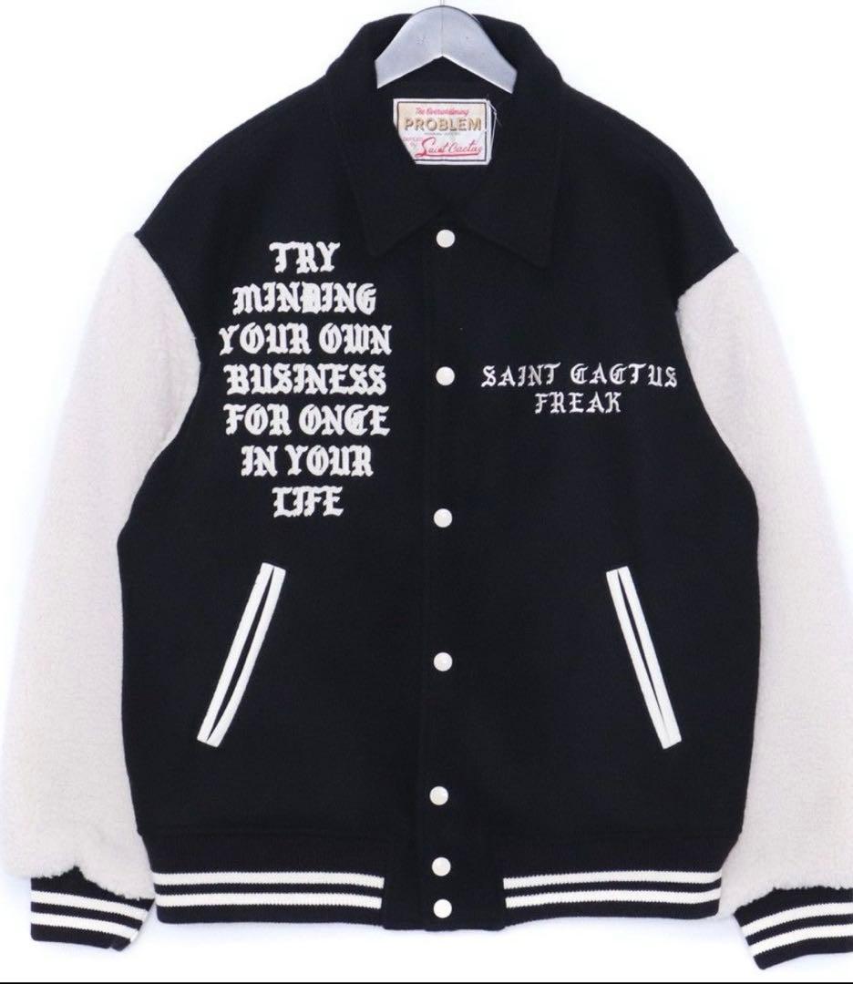 Saint Cactus スタジャン ブラック/ホワイト