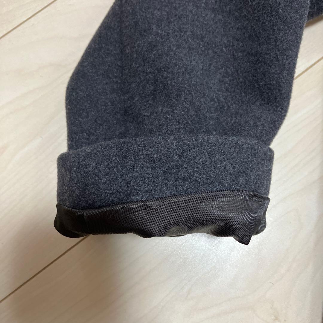 極美品✨スピック&スパン ダブルフェイスビッグカラーコート チャコールグレー