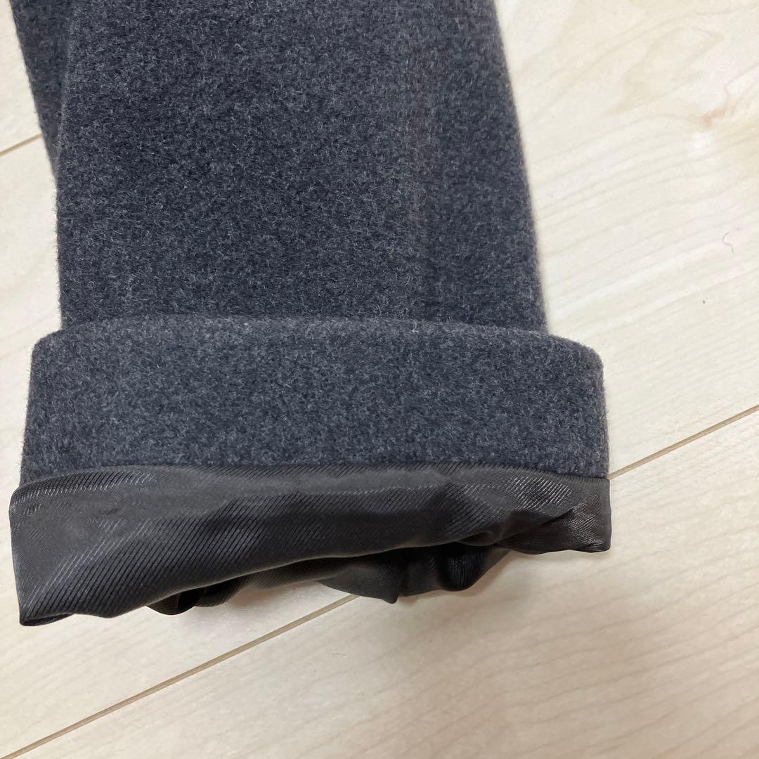 極美品✨スピック&スパン ダブルフェイスビッグカラーコート チャコールグレー