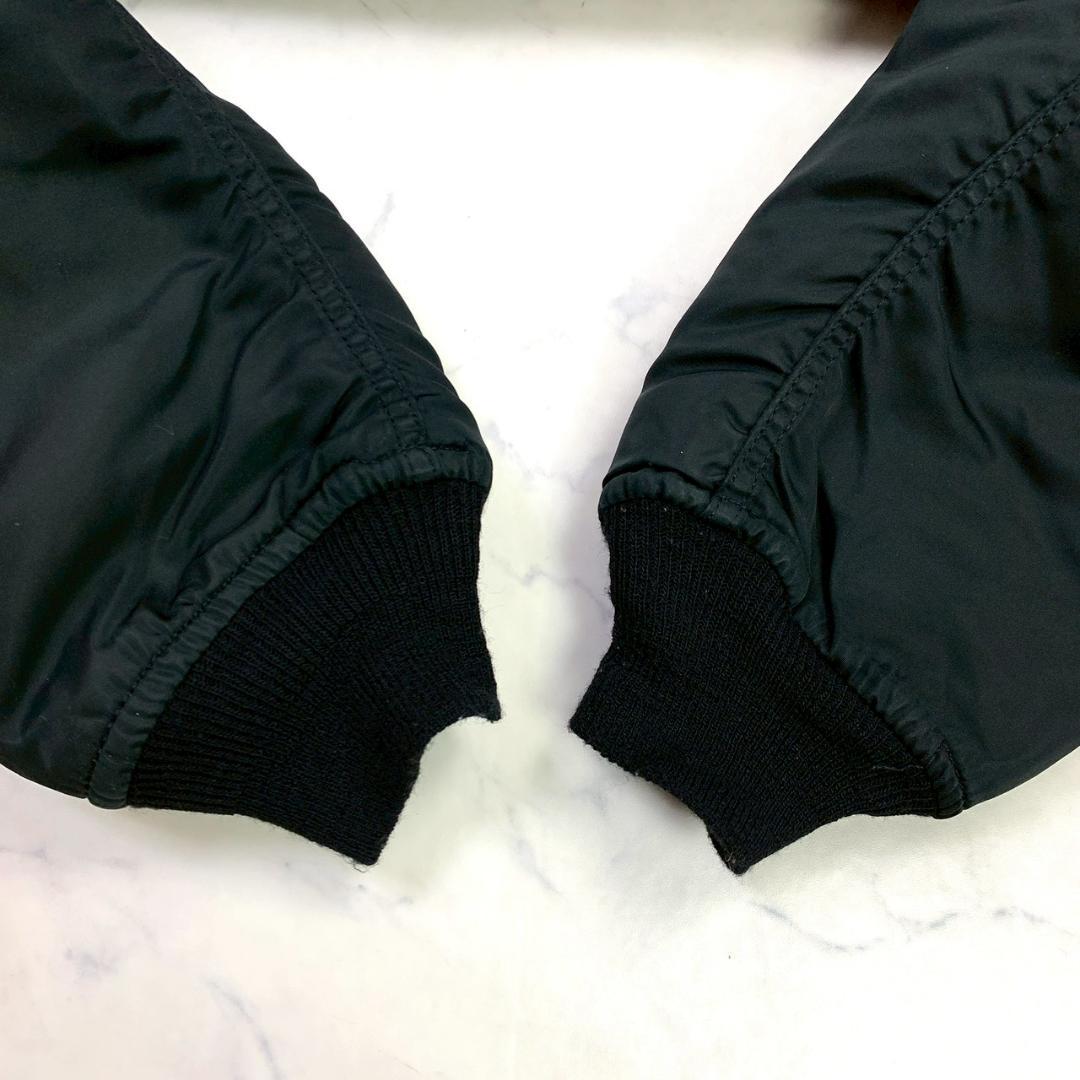 80s USA製 ALPHA MA-1 フライトジャケット 黒 L　D975