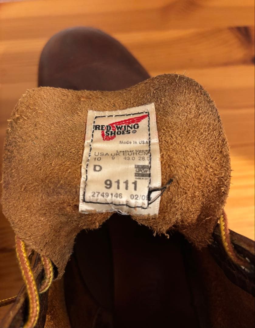 RED WING 9111 10 D レッドウィング