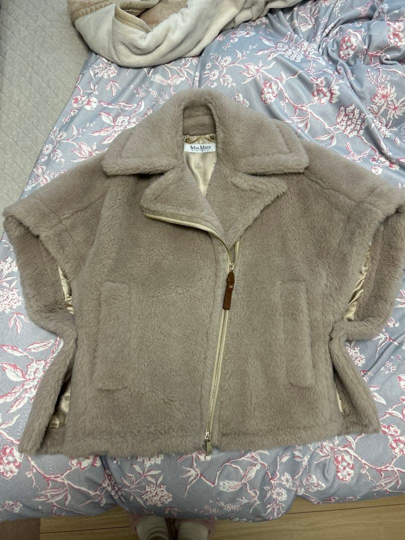 MaxMara テディーケープ★マントSM