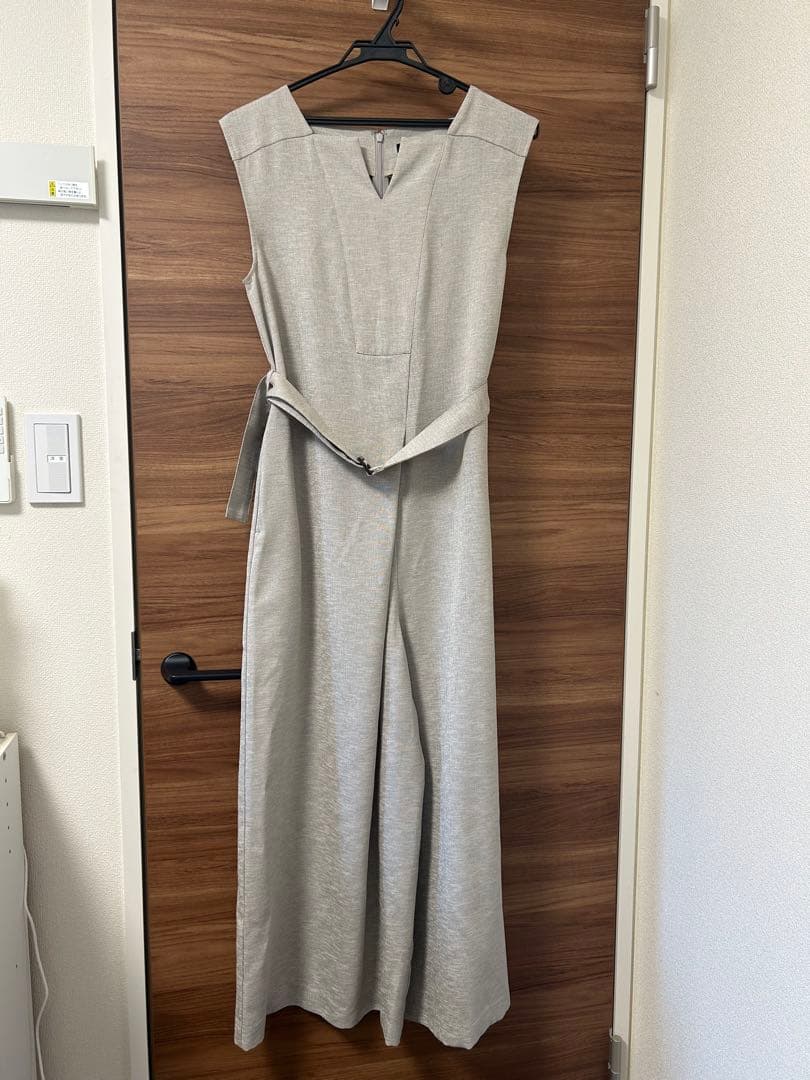 allureville(アルアバイル)リネンオックスベルト付オールインワン