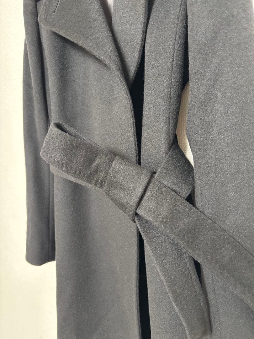 新品　INED　カシミヤロングコート　ベルト付き　ブラック　9号　日本製