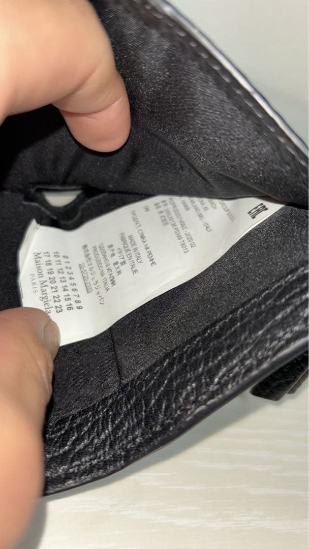 ミ*ン様 黒 レザー 三つ折り財布