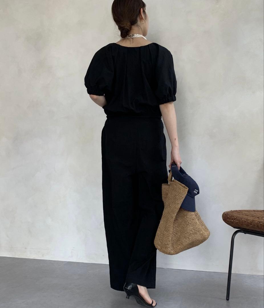 DouDou 袖ギャザーオールインワン