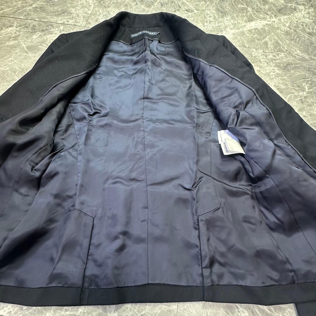 ラルフローレン　紺ブレ　金ボタン　エンブレム　ワッペン　ウール　ネイビー　M