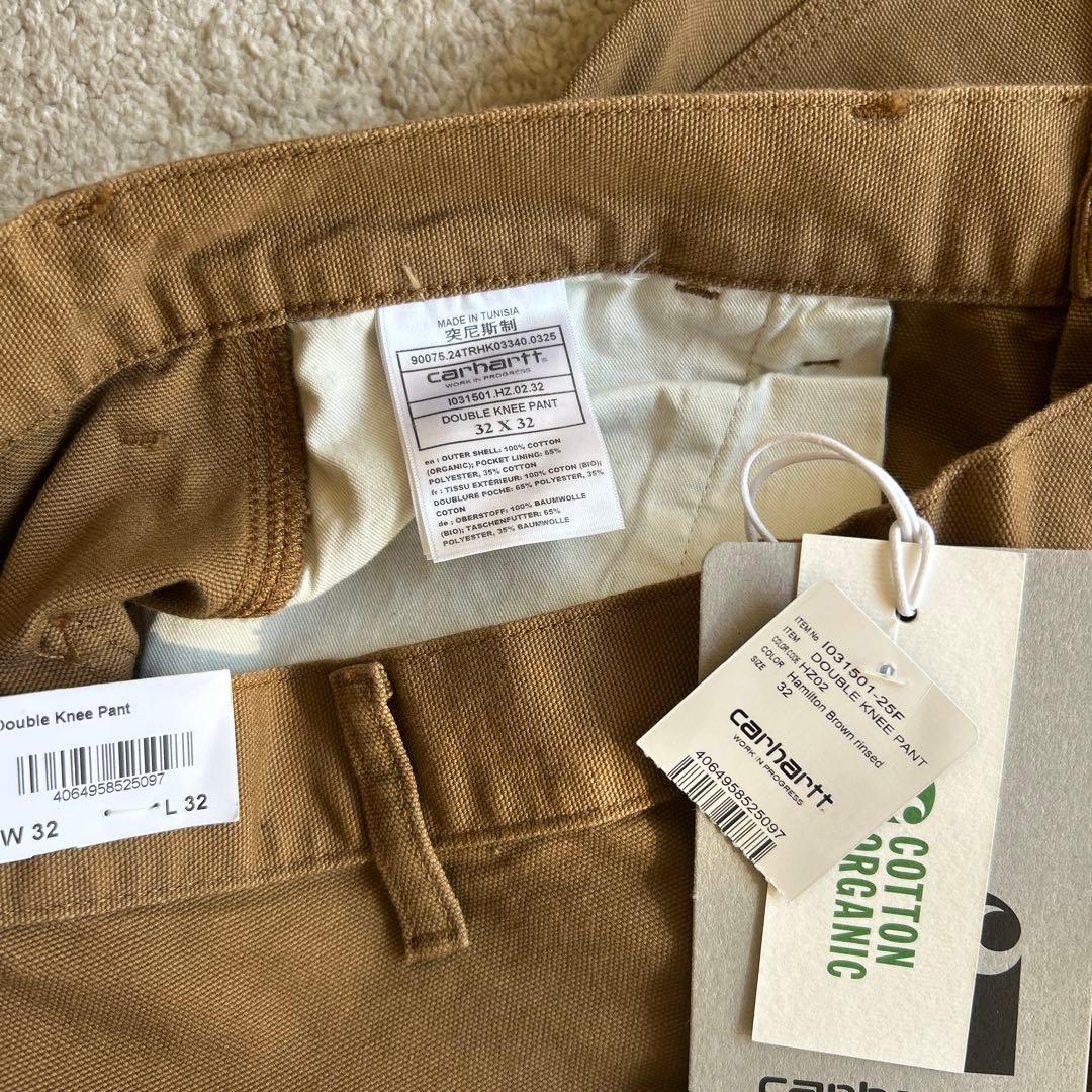 新品未使用Carhartt ダブルニーパンツ W32 ブラウン