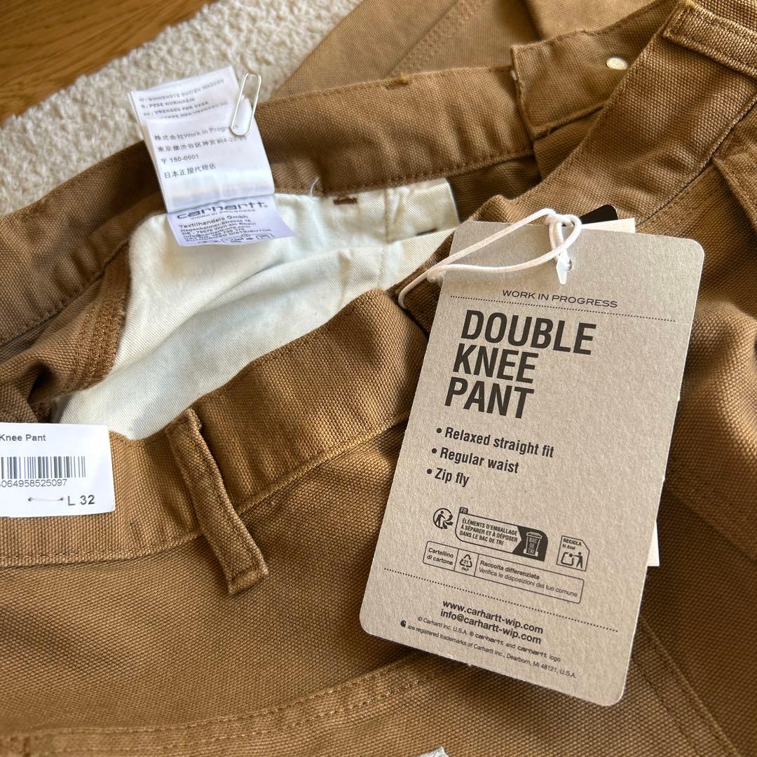 新品未使用Carhartt ダブルニーパンツ W32 ブラウン