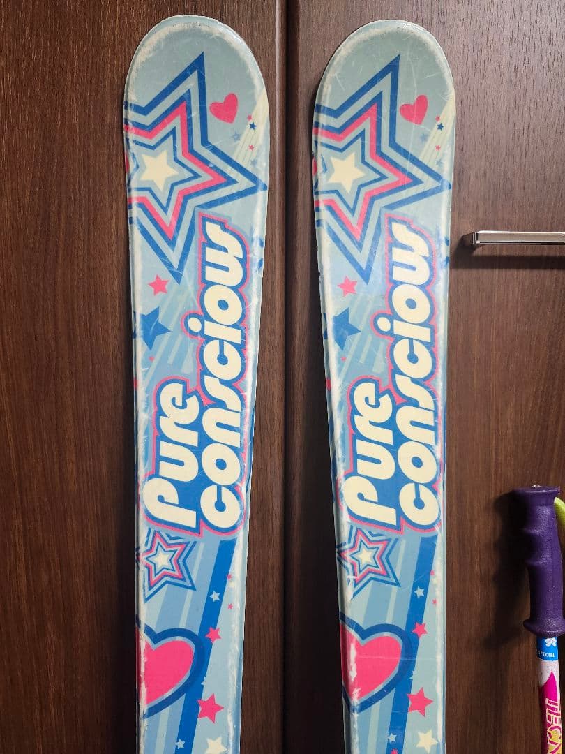 子供用スキーセット　スキー板　120cm　 ブーツ　22m　ストック85cm