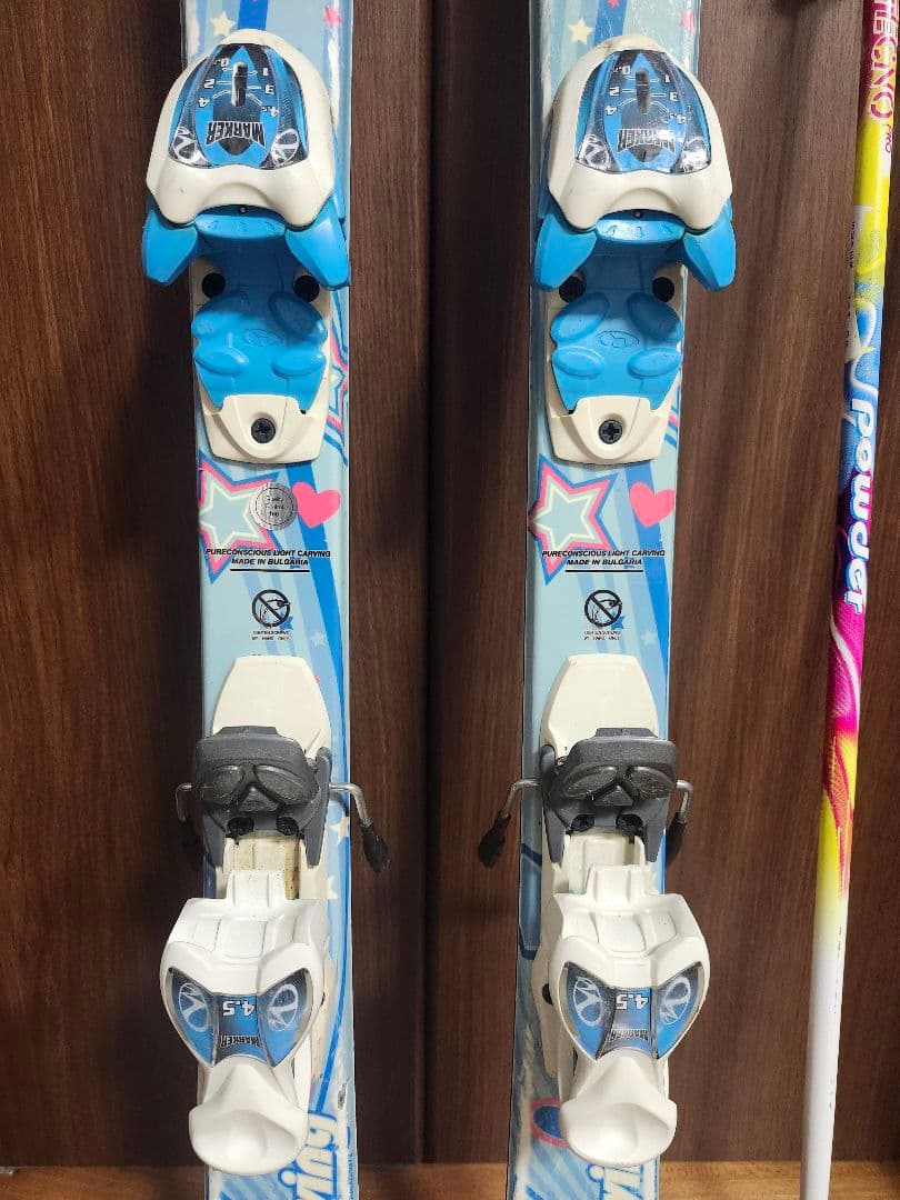 子供用スキーセット　スキー板　120cm　 ブーツ　22m　ストック85cm