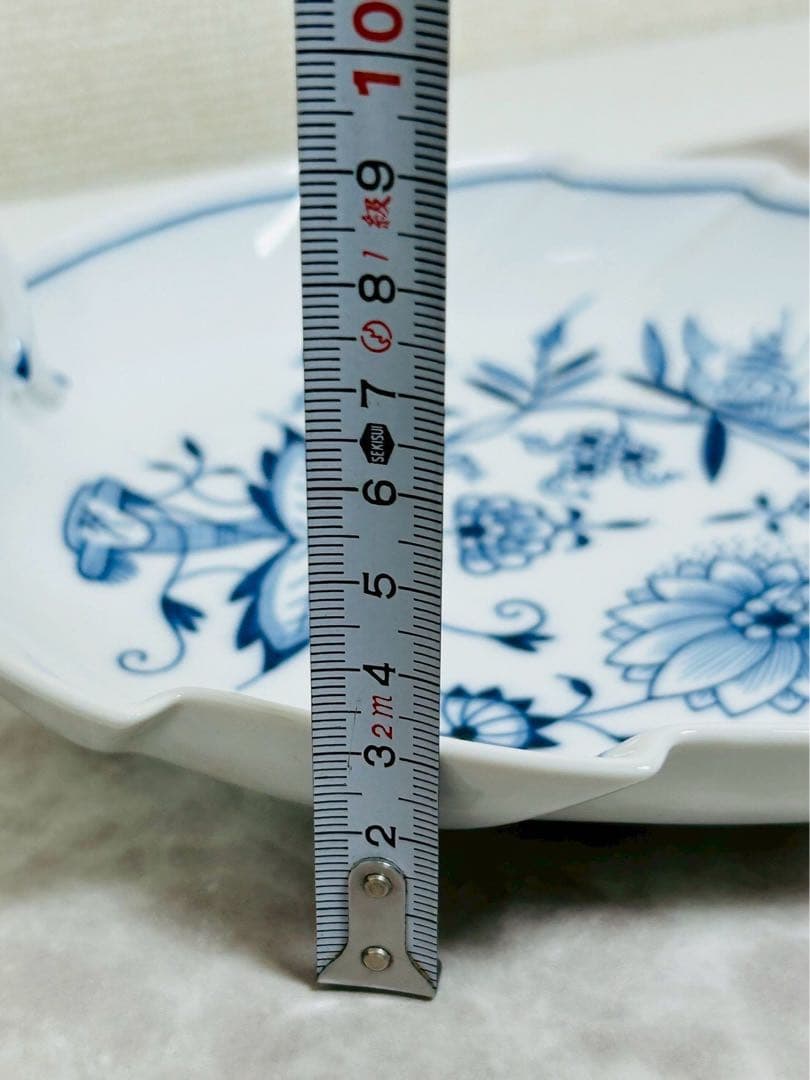 ドイツ　マイセン ブルーオニオン リーフディッシュ【10163m】