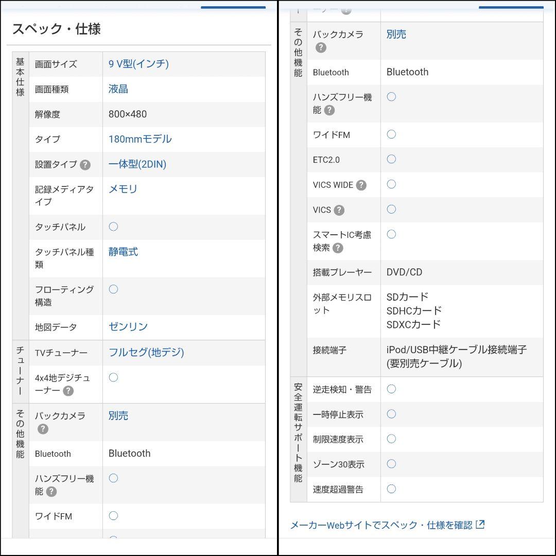 CN-F1DVD Panasonic パナソニック　フローティングナビ2018