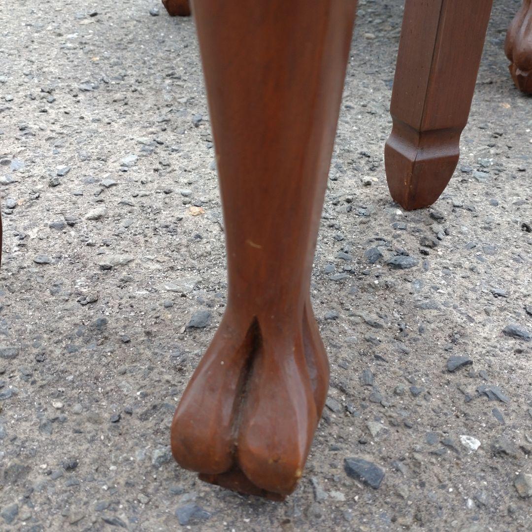 アジアン　彫刻装飾付き椅子　6脚セット