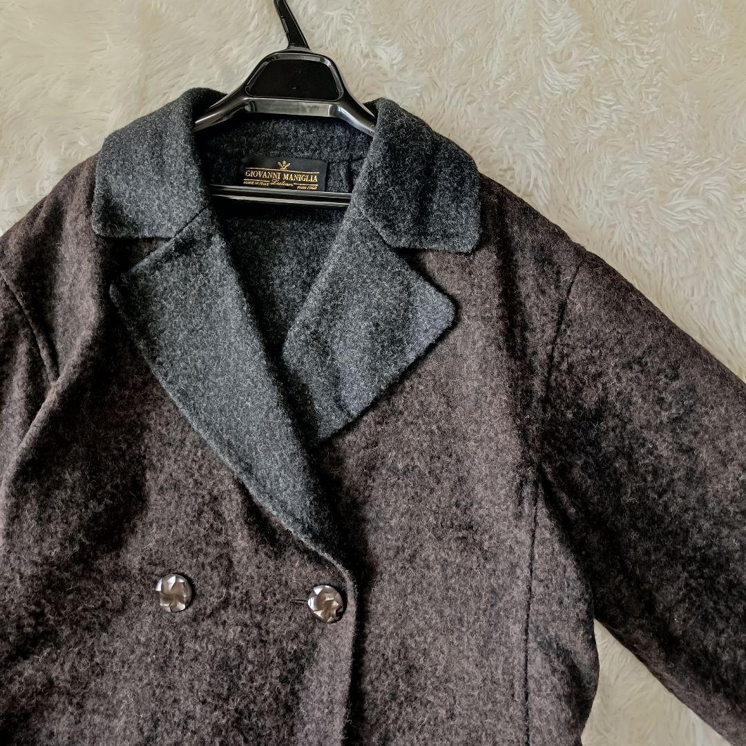 美品♪レリアン ダブルPコート イタリア フェルラ アルパカ生地 XL