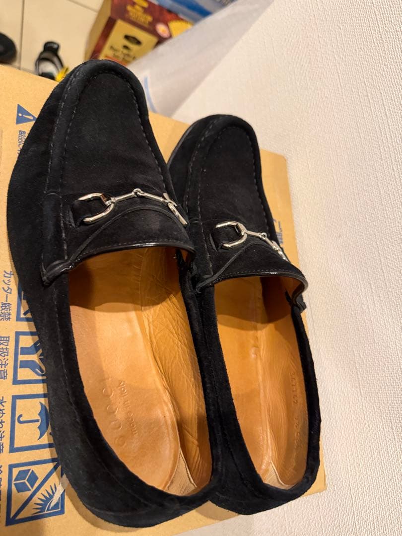 GUCCIグッチ ホースビット ローファー 2足セット メンズ レザー スエード