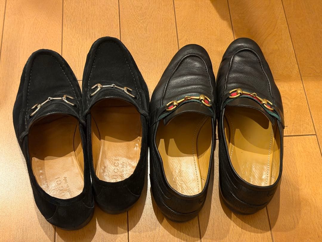 GUCCIグッチ ホースビット ローファー 2足セット メンズ レザー スエード