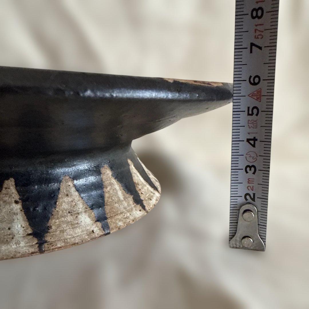 工房十鶴　高台皿　ドクロ　やちむん