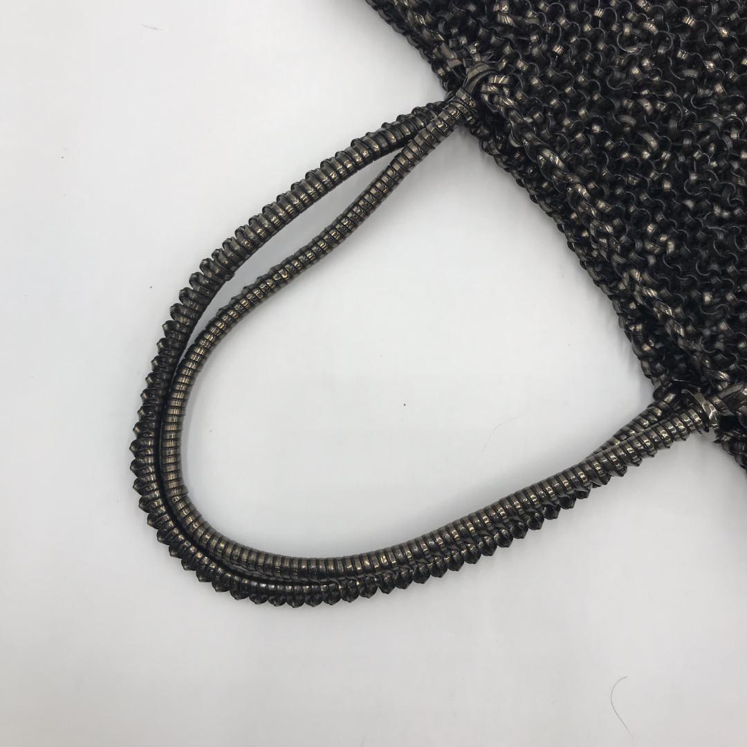 【極美品】 ANTEPRIMA アンテプリマ ハンドバッグ 編み込み 黒 光沢◎