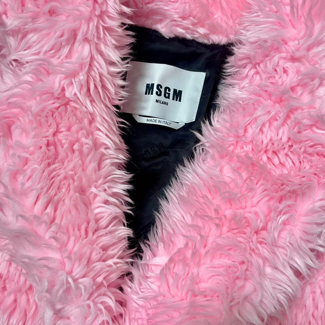 MSGM フェイクファーコート レディースL