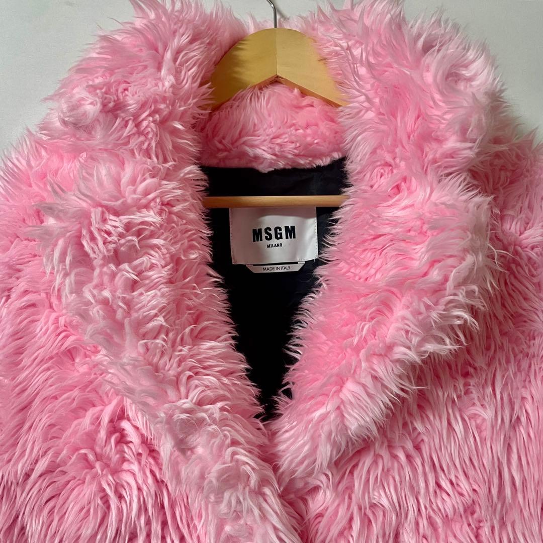 MSGM フェイクファーコート レディースL