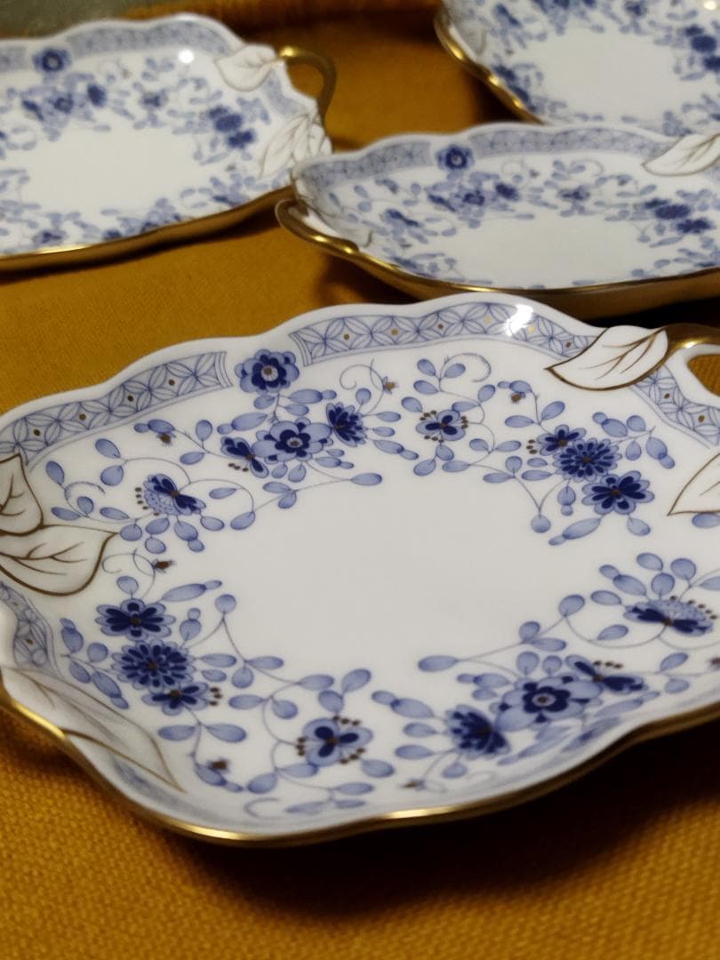 NARUMI ナルミ ミラノ 持ち手付き スクエア プレート 皿 5枚　未使用