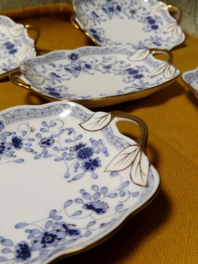 NARUMI ナルミ ミラノ 持ち手付き スクエア プレート 皿 5枚　未使用