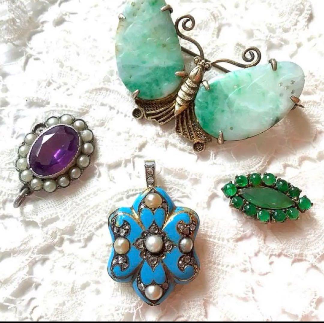 ヨーロッパアンティーク◆ヴィクトリアン シードパール 七宝 ペンダントトップ