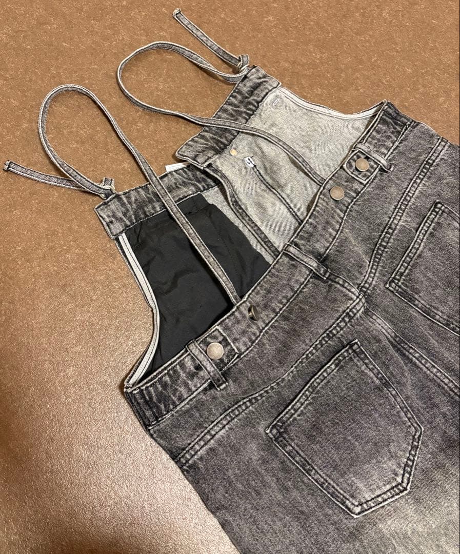 RADIATE アシメフロントデニムオーバーオール