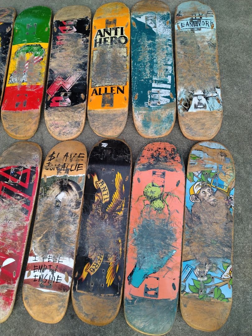 スケートボードデッキ 廃デッキ　12枚