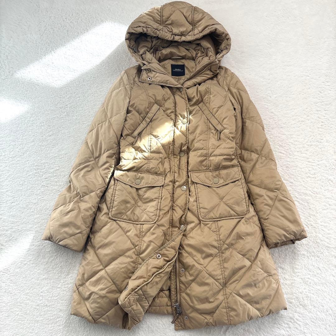 【美品】MaxMara Weekend キルティング ダウンコート フード