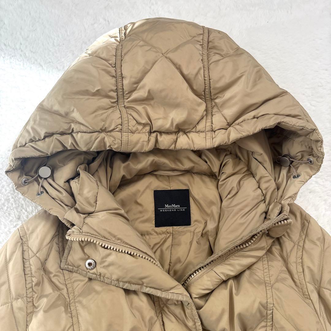 【美品】MaxMara Weekend キルティング ダウンコート フード