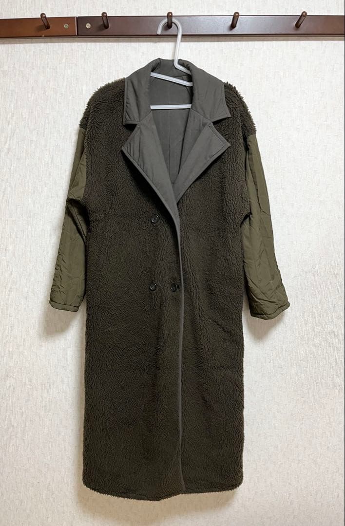 CLANE クラネ　2WAYリバーシブル　ミリタリー　ロングボアコート　ブラウン