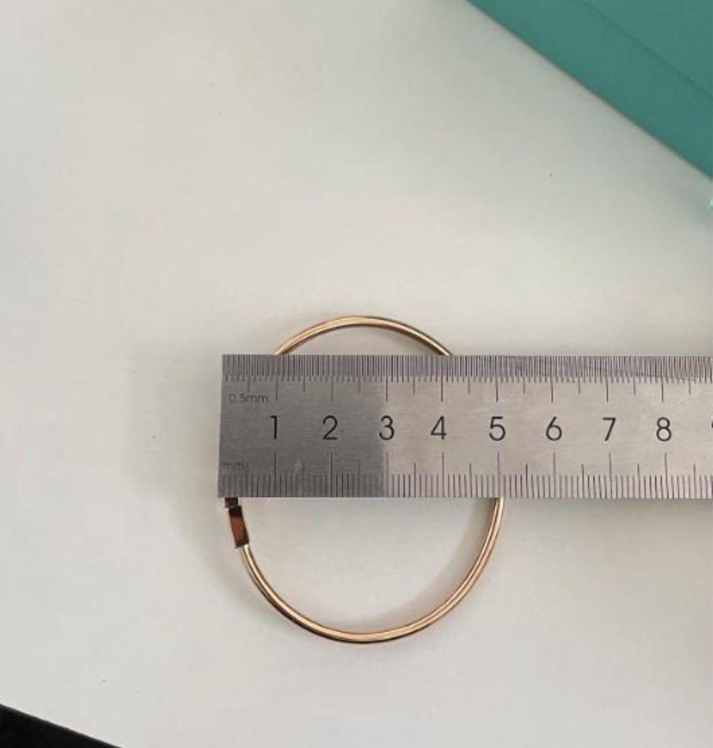 ティファニー ダイヤ　Tワイヤー ブレスレット　PG ローズゴールド