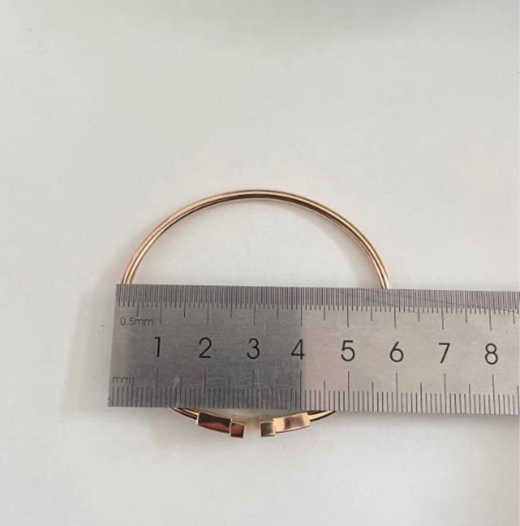 ティファニー ダイヤ　Tワイヤー ブレスレット　PG ローズゴールド