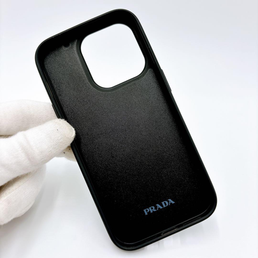 美品 ＊ PRADA サフィアーノ 三角ロゴ iPhone 14 pro ケース