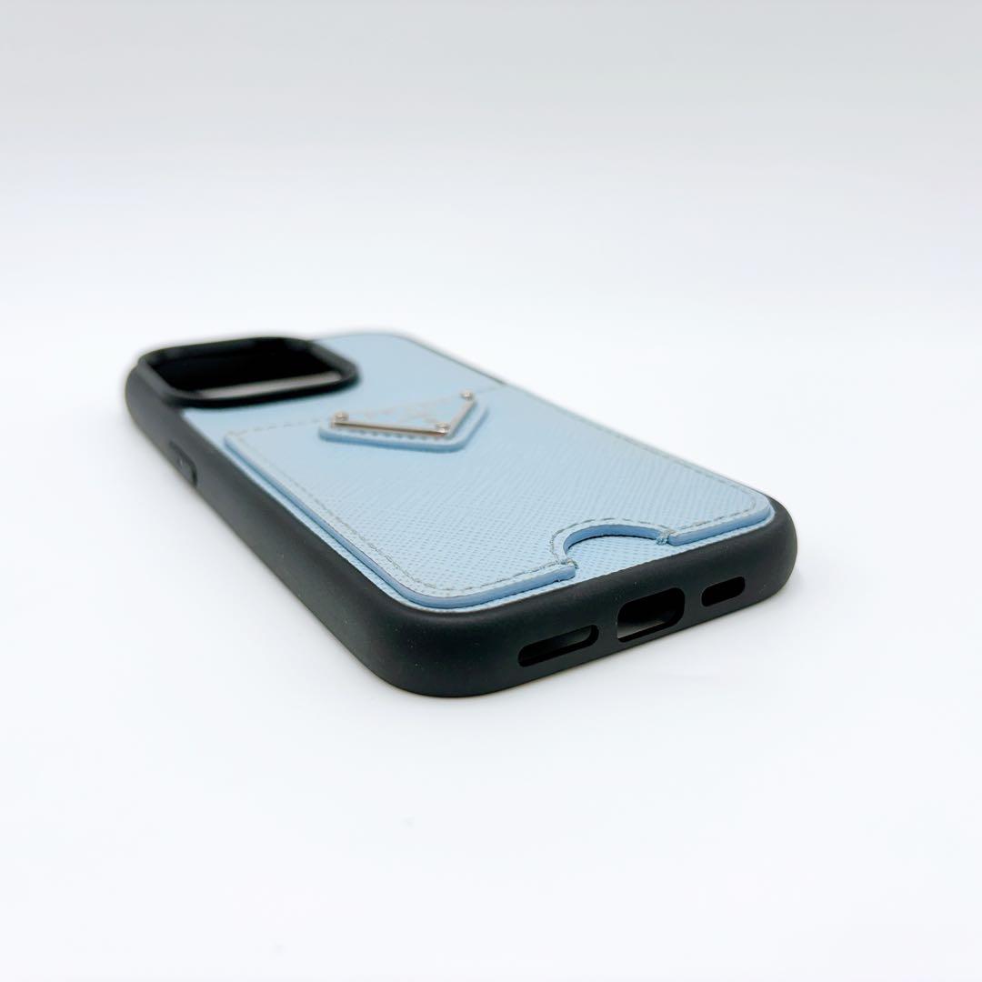 美品 ＊ PRADA サフィアーノ 三角ロゴ iPhone 14 pro ケース