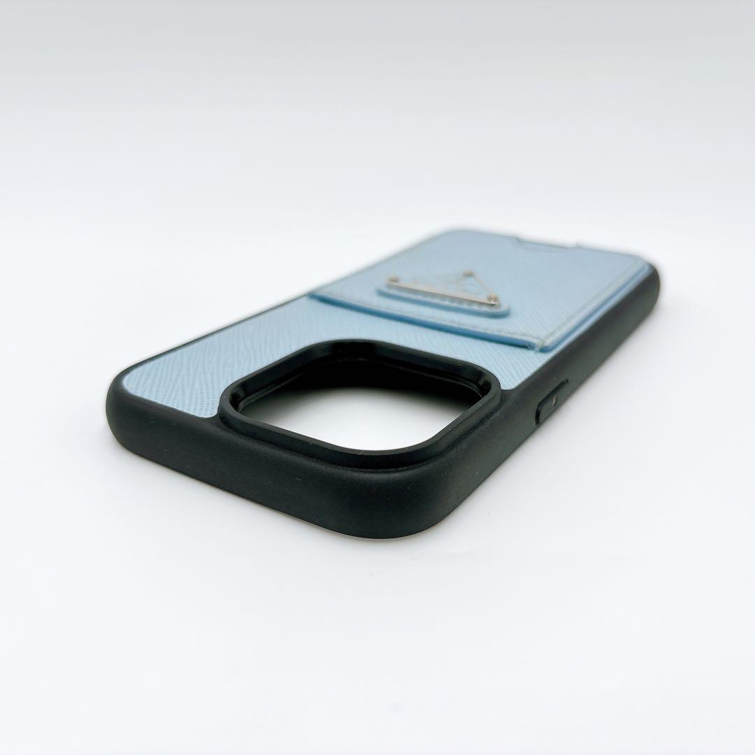 美品 ＊ PRADA サフィアーノ 三角ロゴ iPhone 14 pro ケース