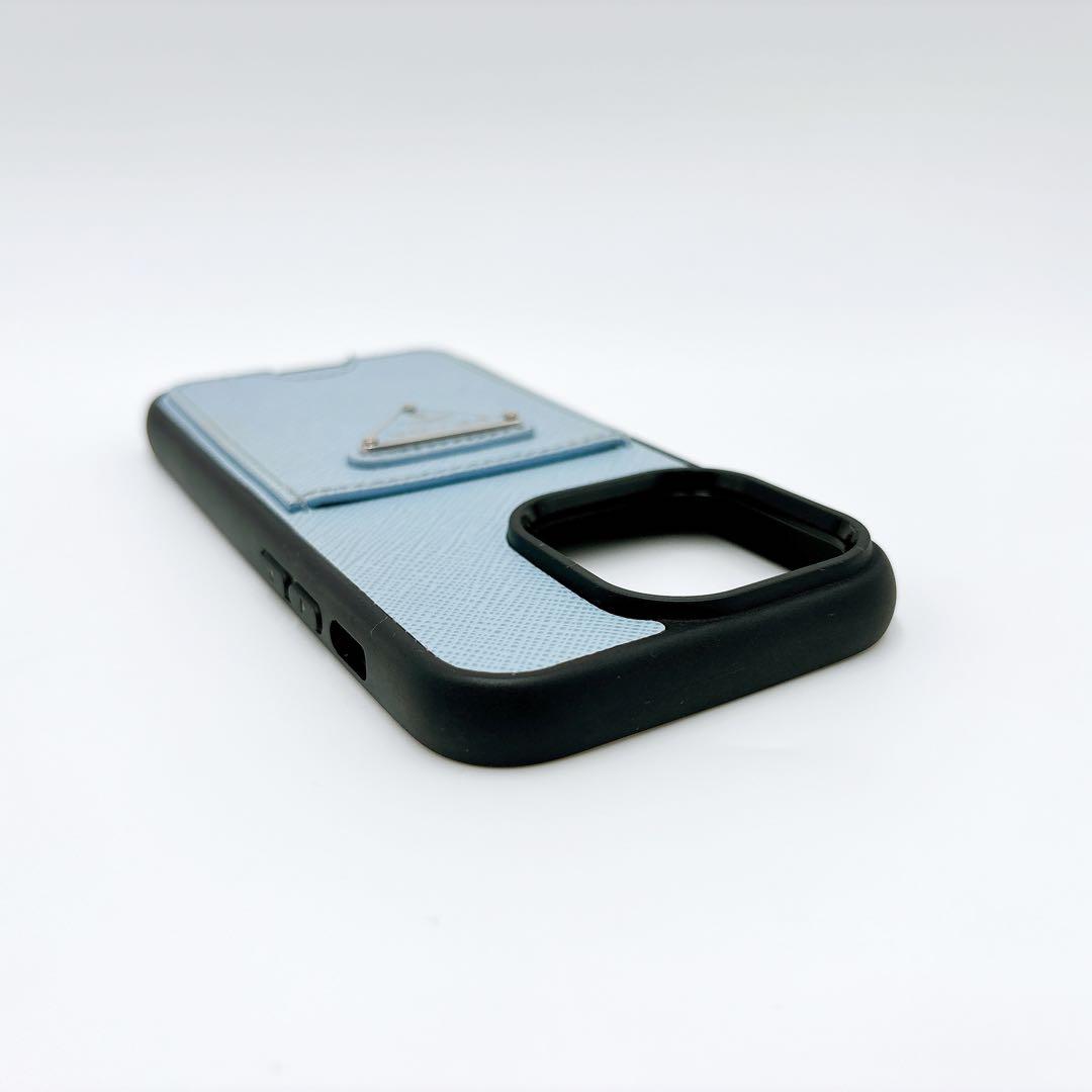 美品 ＊ PRADA サフィアーノ 三角ロゴ iPhone 14 pro ケース