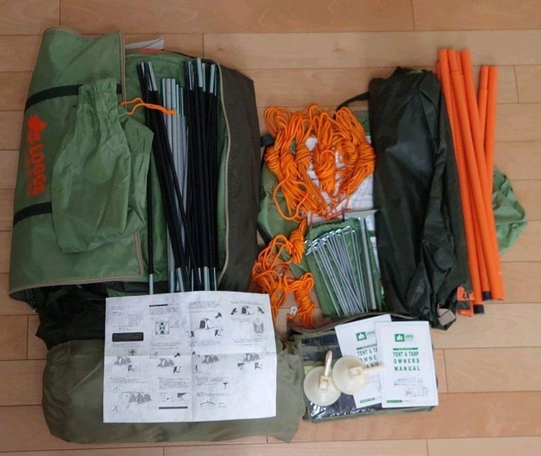 ロゴスパネルストリー厶ドームLとヘキサタープ、内外シートのセット