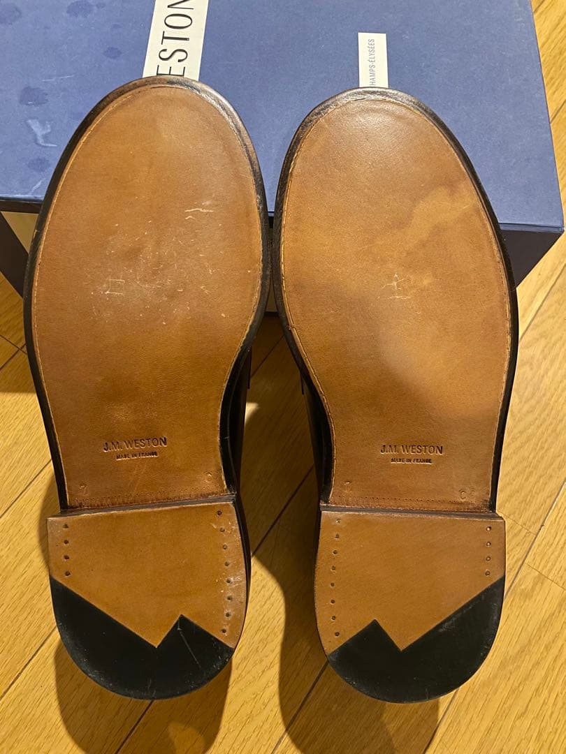 靴 J.M. WESTON 385 Triple Sole Loafer 7C