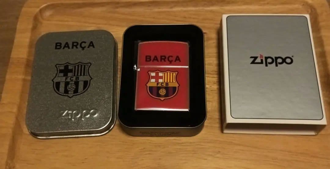 FC Barcelona ロナウジーニョ Zippoライター　新品未使用品