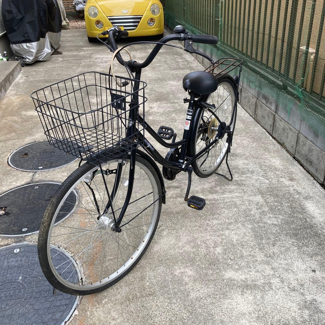 引き取り希望。シティサイクル ブラック バスケット付き