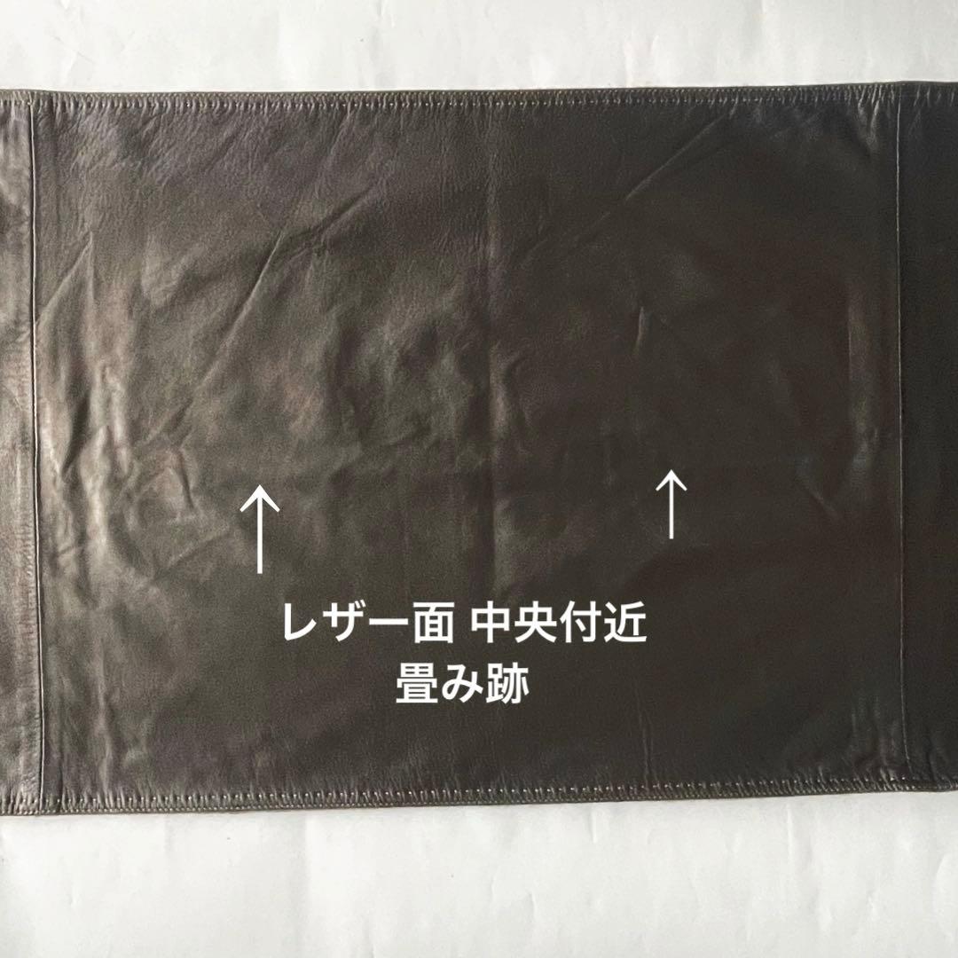 COLOMBO コロンボ カシミヤ100％ レザー マフラー リバーシブル