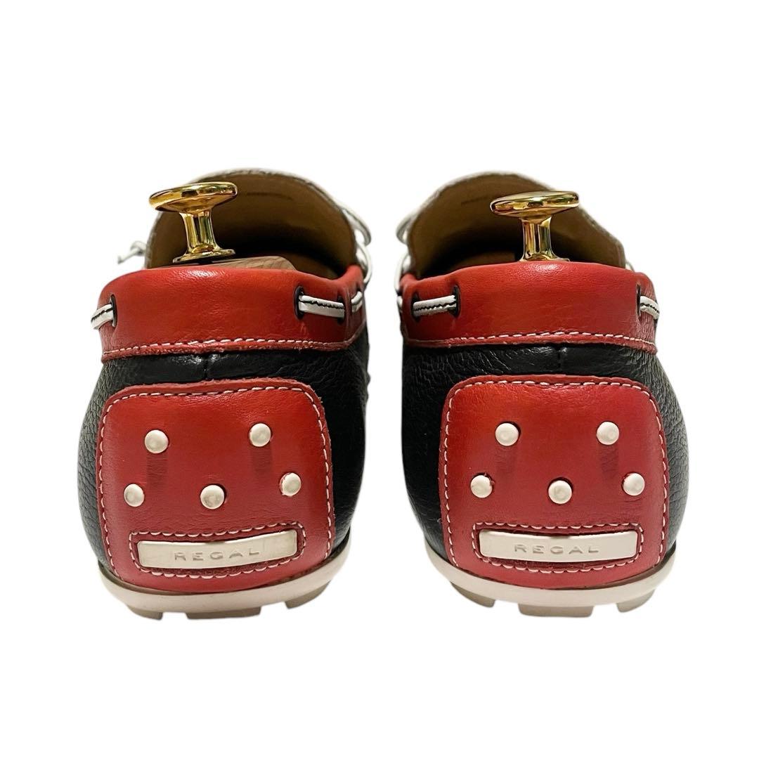 【ほぼ新品】◾️REGAL リーガル◾️デッキシューズ◾️954R◾️本革◾️トリコロール