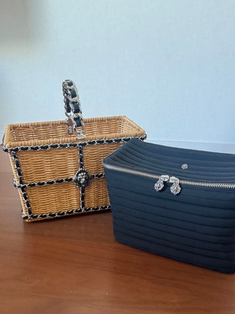 Vaquiaux ピクニックかごバッグインバック付き２点