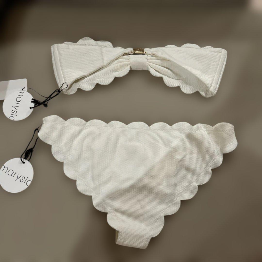 新品未使用タグ付き♡MARYSIA スカラップエッジ バンドゥビキニ XS